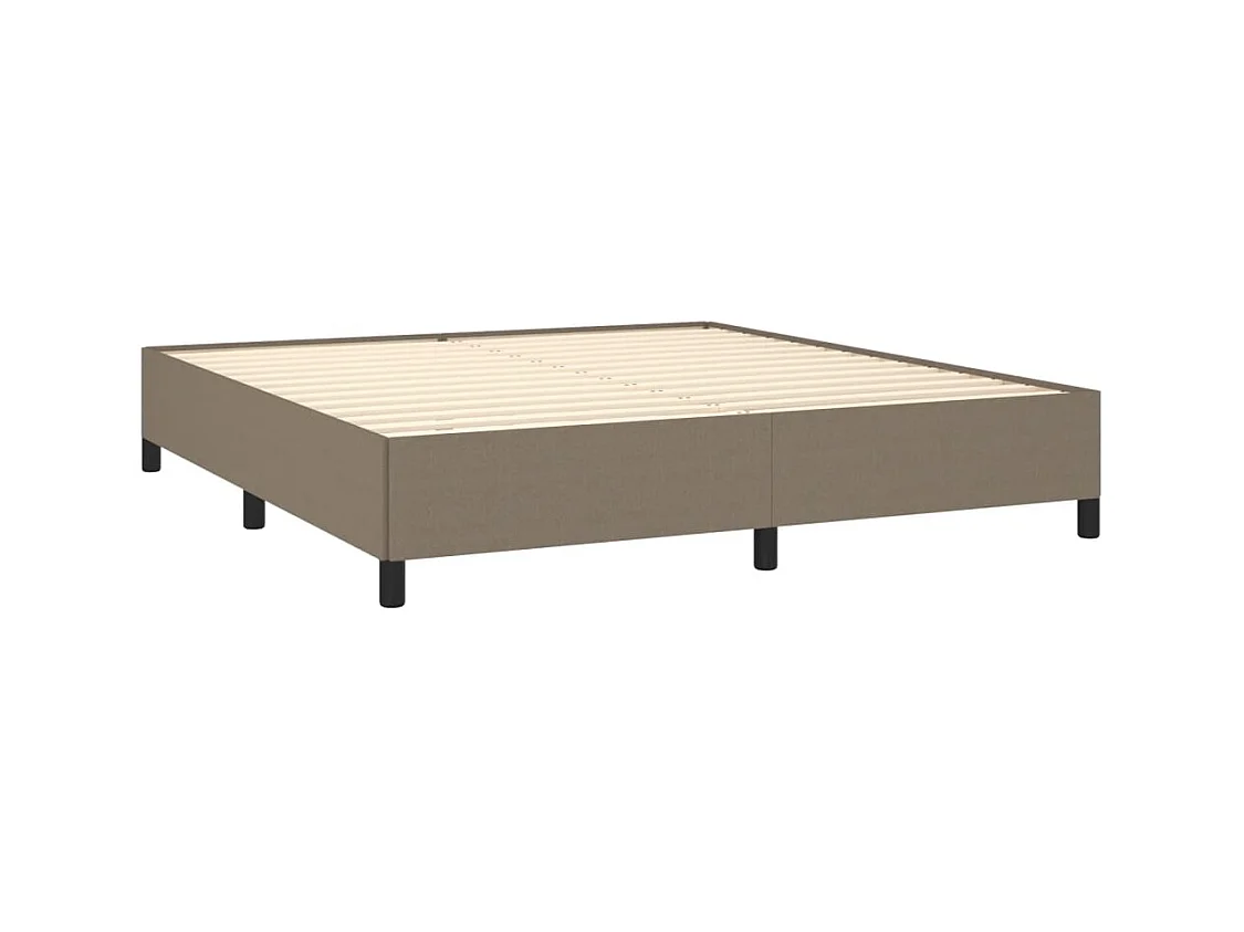 Lit à sommier tapissier avec matelas Taupe 160x200 cm Tissu