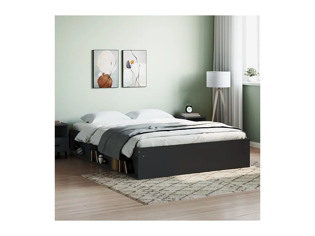 Bedframe zwart 140x200 cm