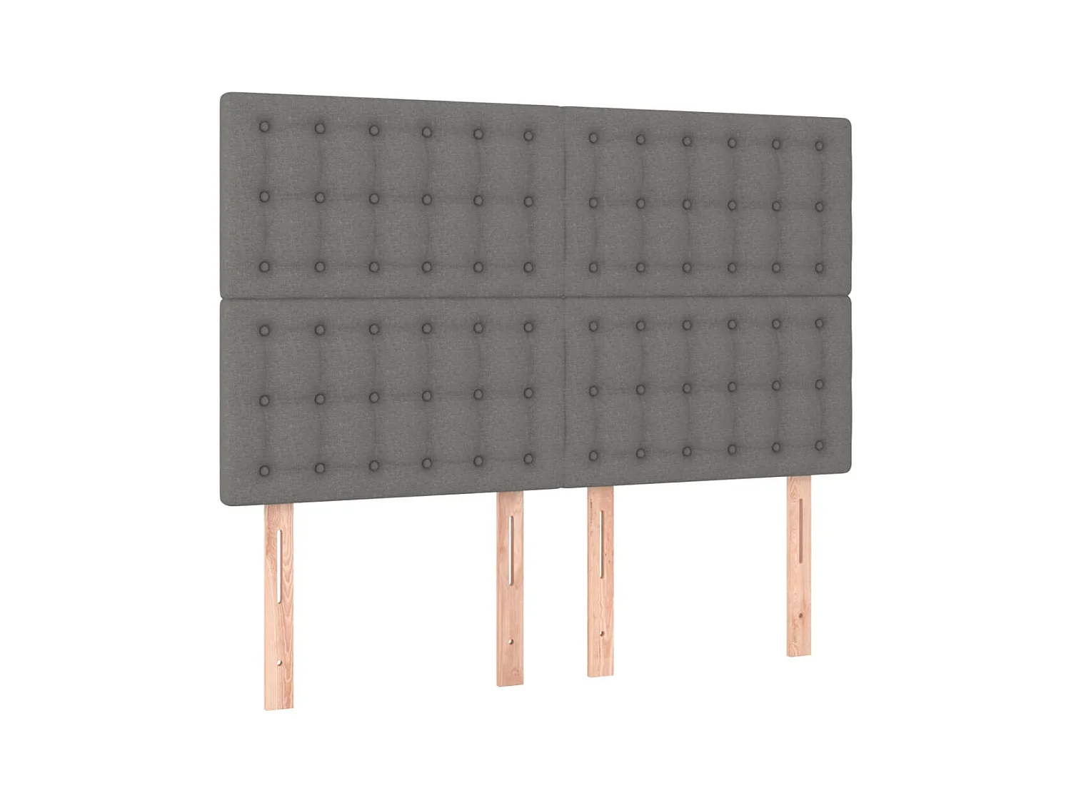 Lit à sommier tapissier avec matelas Gris foncé 140x200cm Tissu