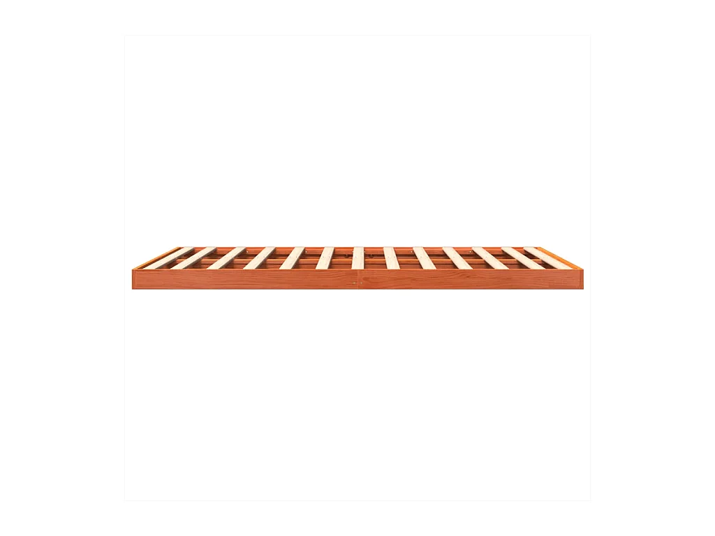 Cadre de lit cire marron 150x200 cm bois de pin massif