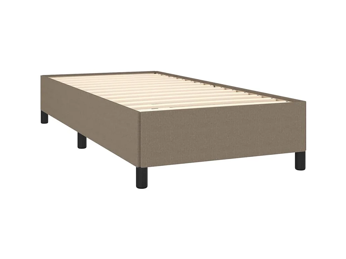Lit à sommier tapissier avec matelas Taupe 80x200 cm Tissu