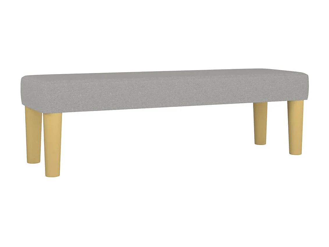 Lit à sommier tapissier avec matelas Gris clair 140x190cm Tissu