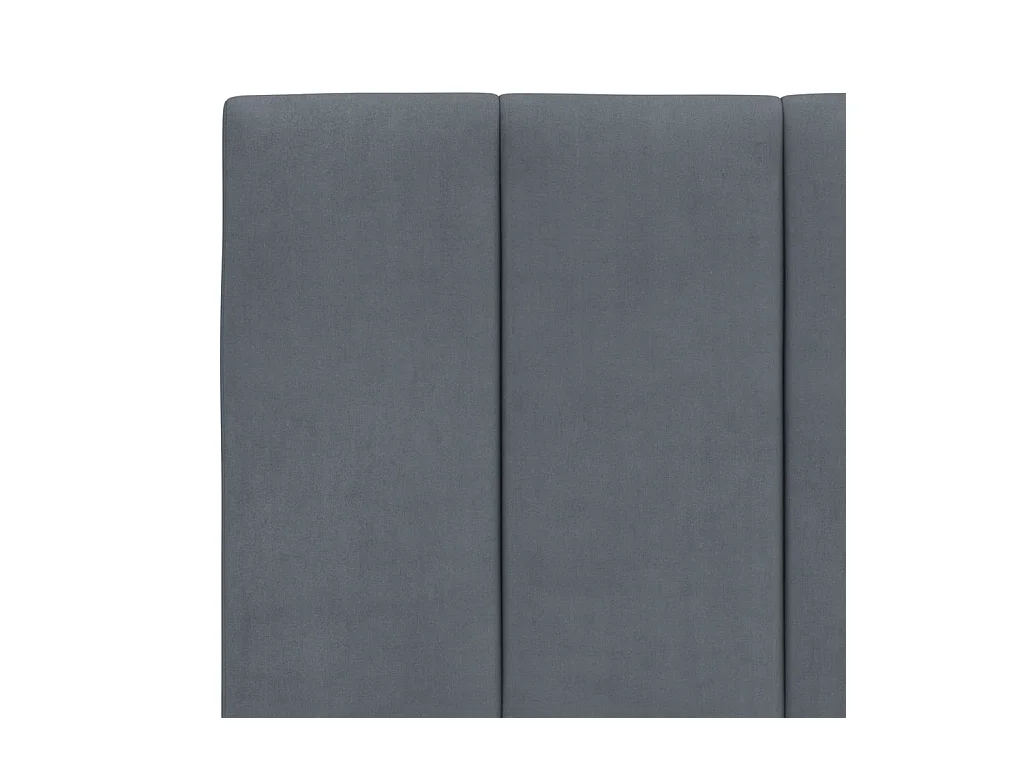 Lit avec matelas gris foncé 200x200 cm velours