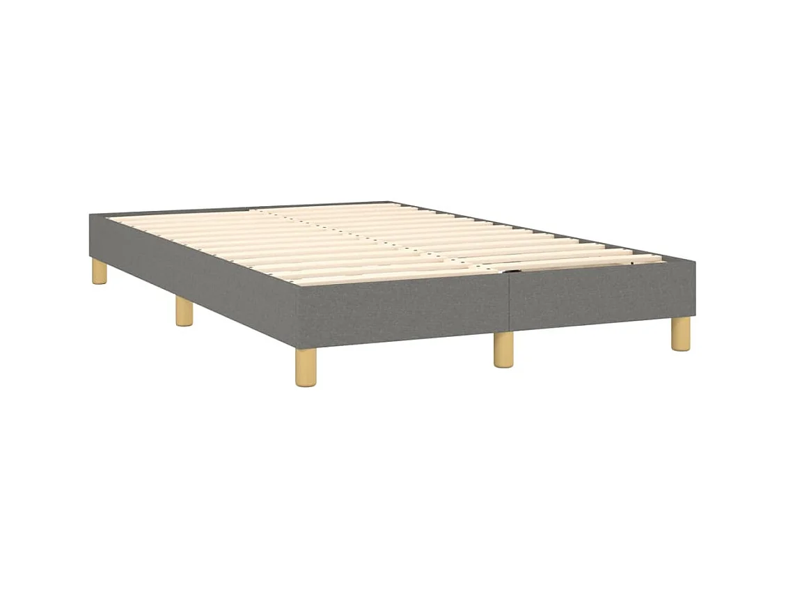 Lit à sommier tapissier avec matelas Gris foncé 120x200cm Tissu