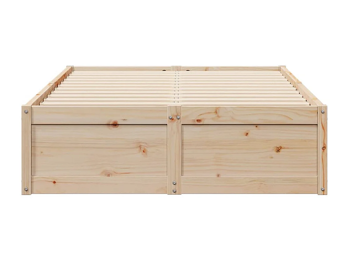 Cadre de lit 135x190 cm Bois de pin massif