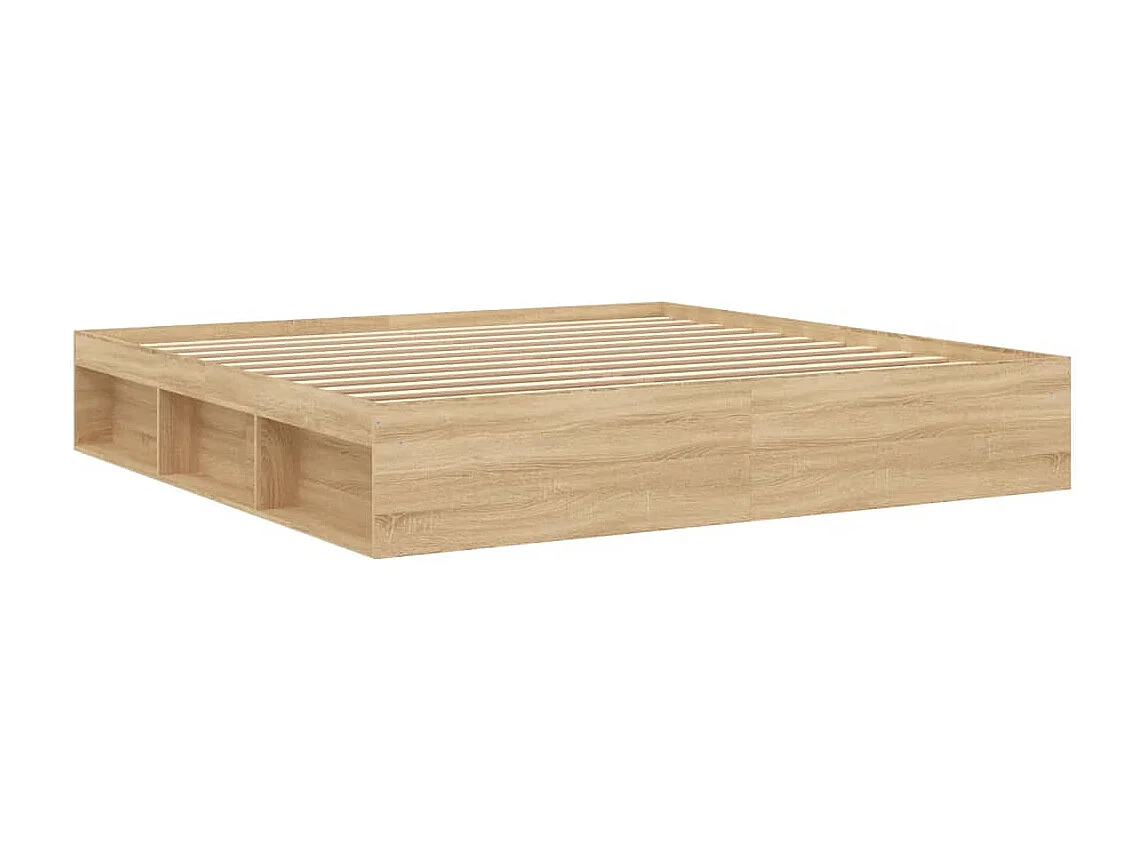 Cadre de lit chêne sonoma 200x200 cm