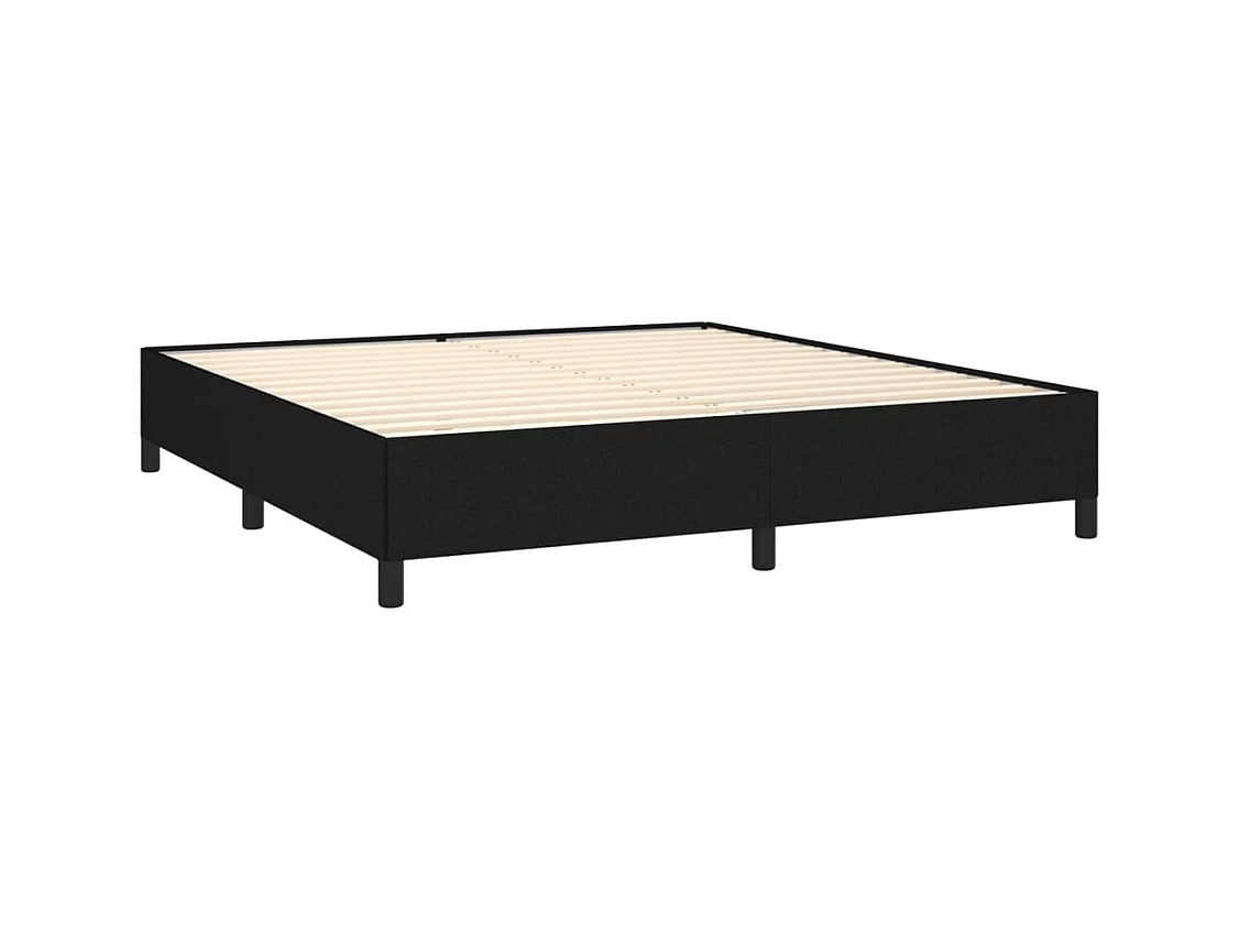 Lit à sommier tapissier avec matelas Noir 180x200 cm Tissu