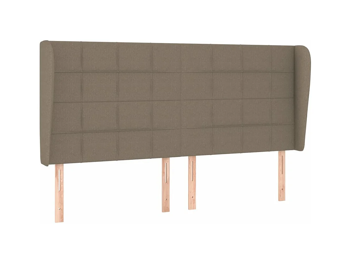 Lit à sommier tapissier avec matelas Taupe 160x200 cm Tissu