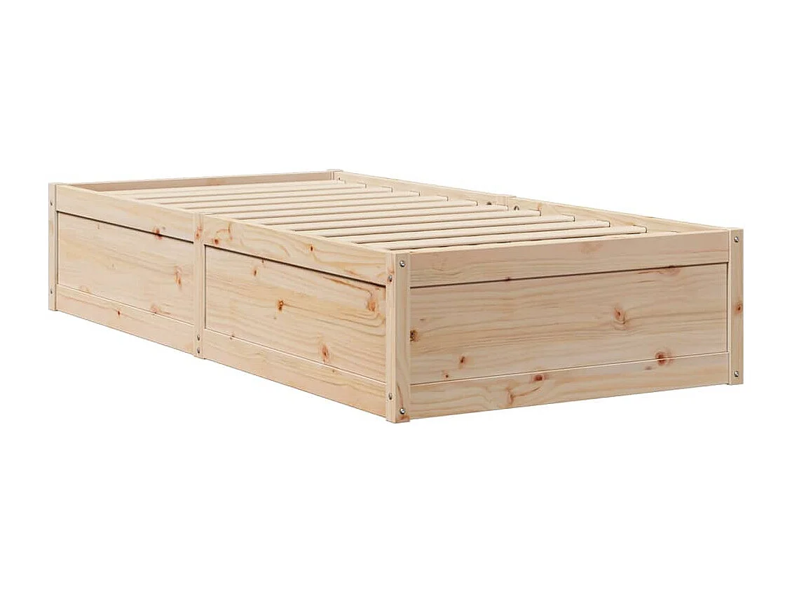 Estrutura de cama 75x190 cm madeira de pinho maciça