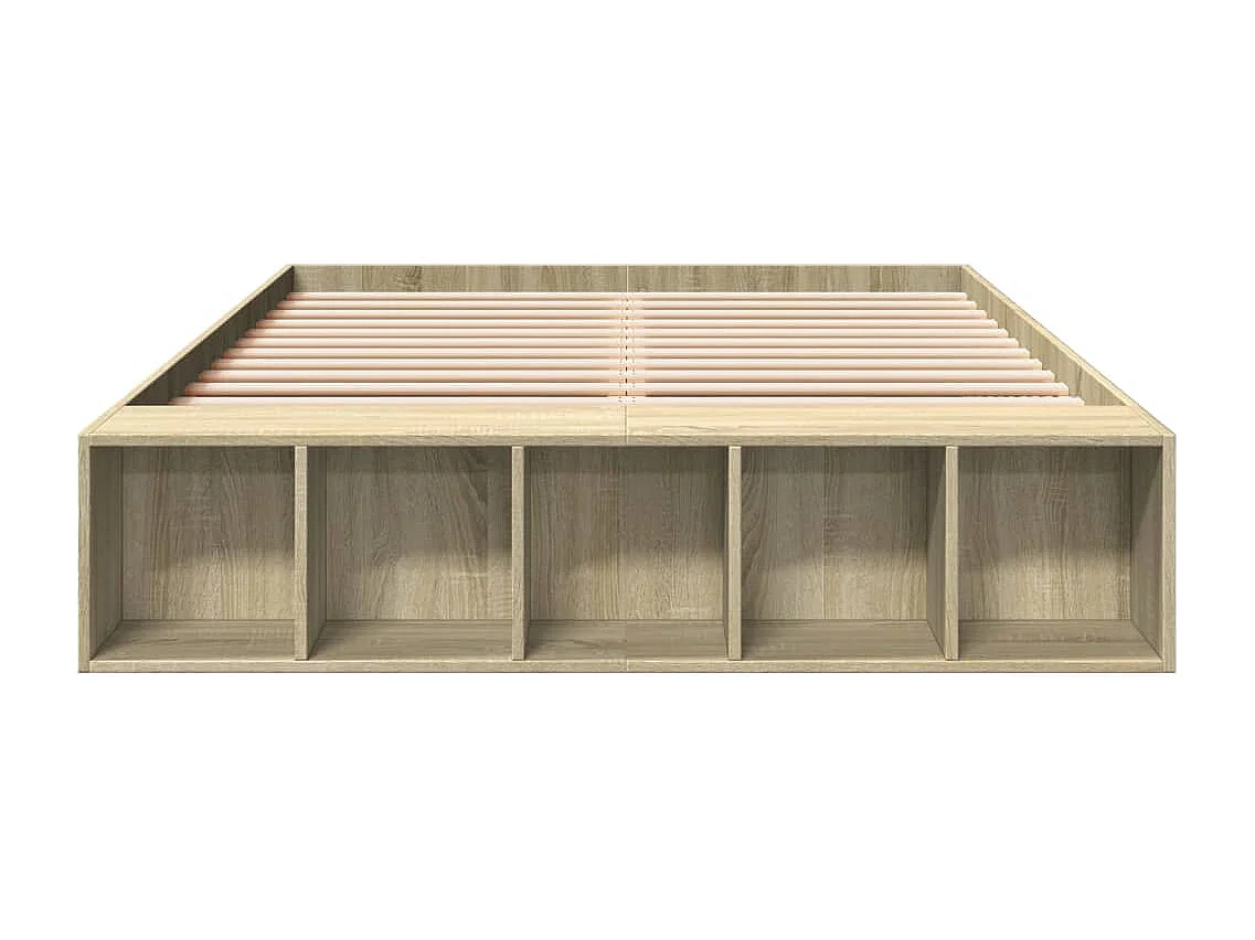 Cadre de lit chêne sonoma 120x190 cm bois d'ingénierie