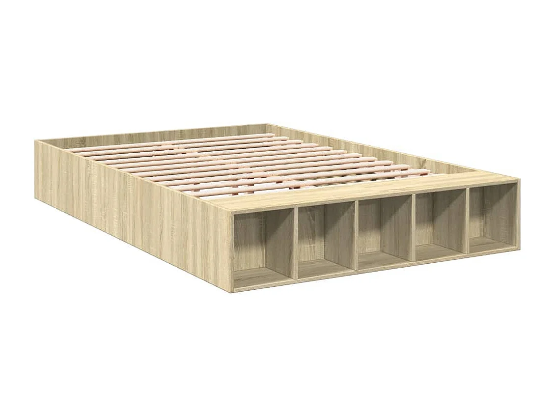 Cadre de lit chêne sonoma 120x190 cm bois d'ingénierie