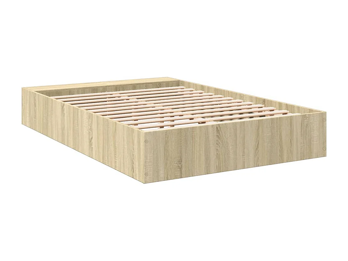 Cadre de lit chêne sonoma 120x190 cm bois d'ingénierie