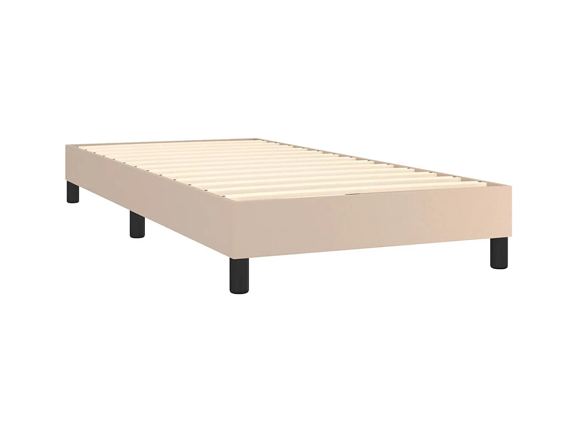 Lit à sommier tapissier avec matelas Cappuccino 90x190 cm