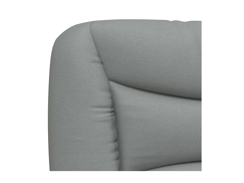 Lit avec matelas gris clair 140x200 cm tissu