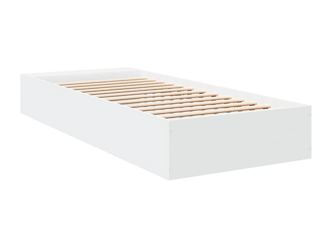Estructura de cama madera de ingeniería blanca 90x200 cm
