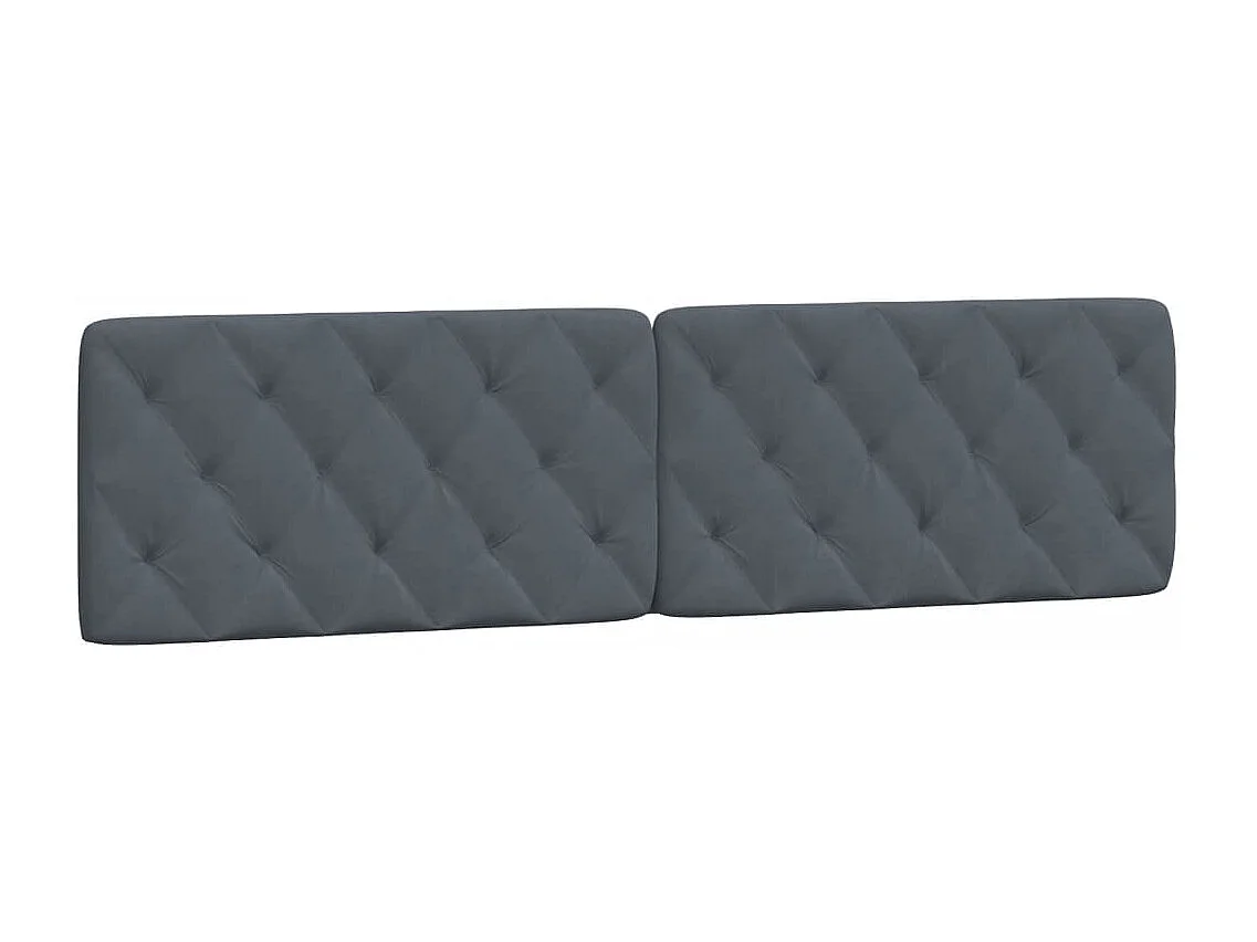Lit avec matelas gris foncé 200x200 cm velours