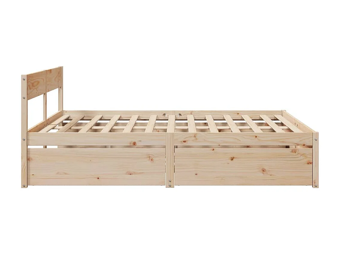 Estructura de cama con cajones madera maciza de pino 200x200 cm
