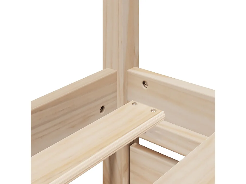 Estructura de cama con cajones madera maciza de pino 200x200 cm