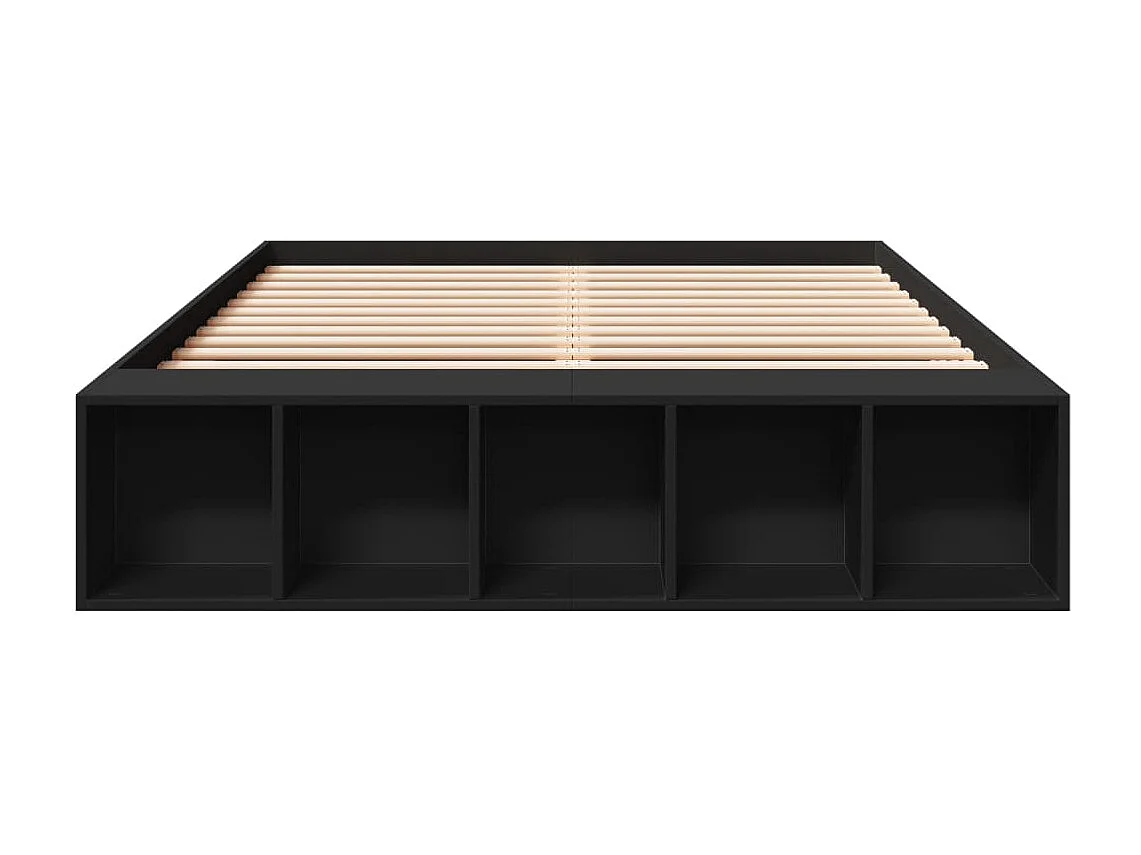Estructura de cama madera de ingeniería negra 120x200 cm