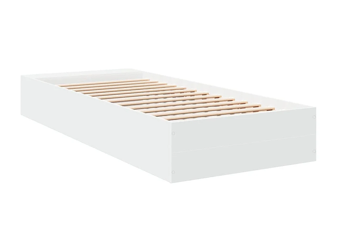 Estrutura de cama 90x190 cm derivados de madeira branco