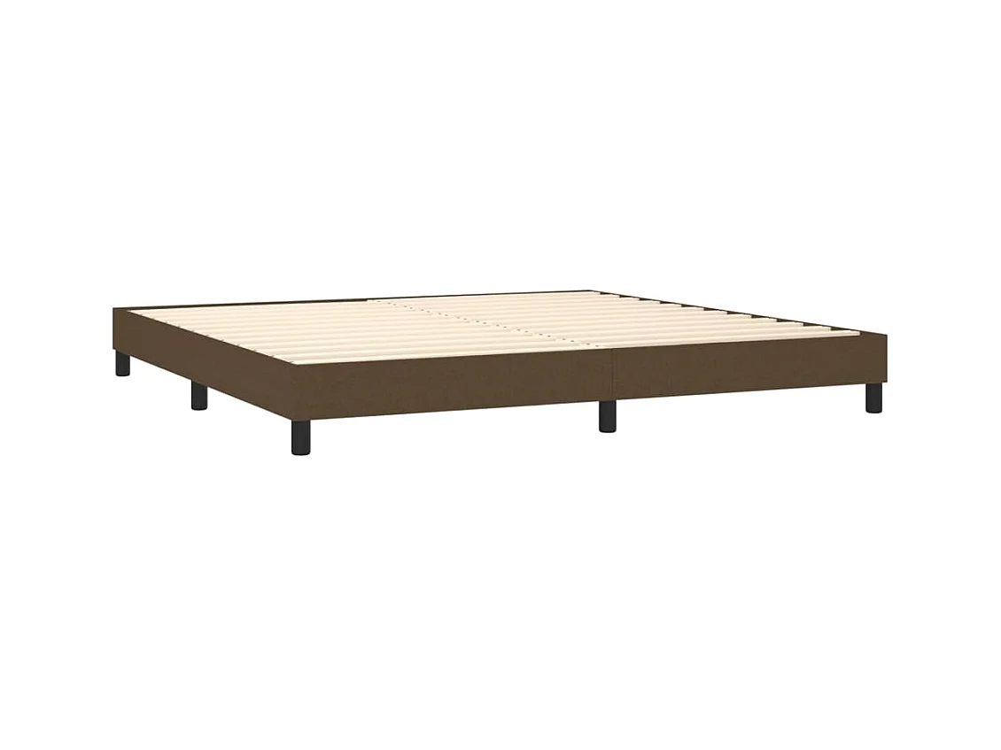 Lit à sommier tapissier avec matelas Marron foncé 200x200 cm