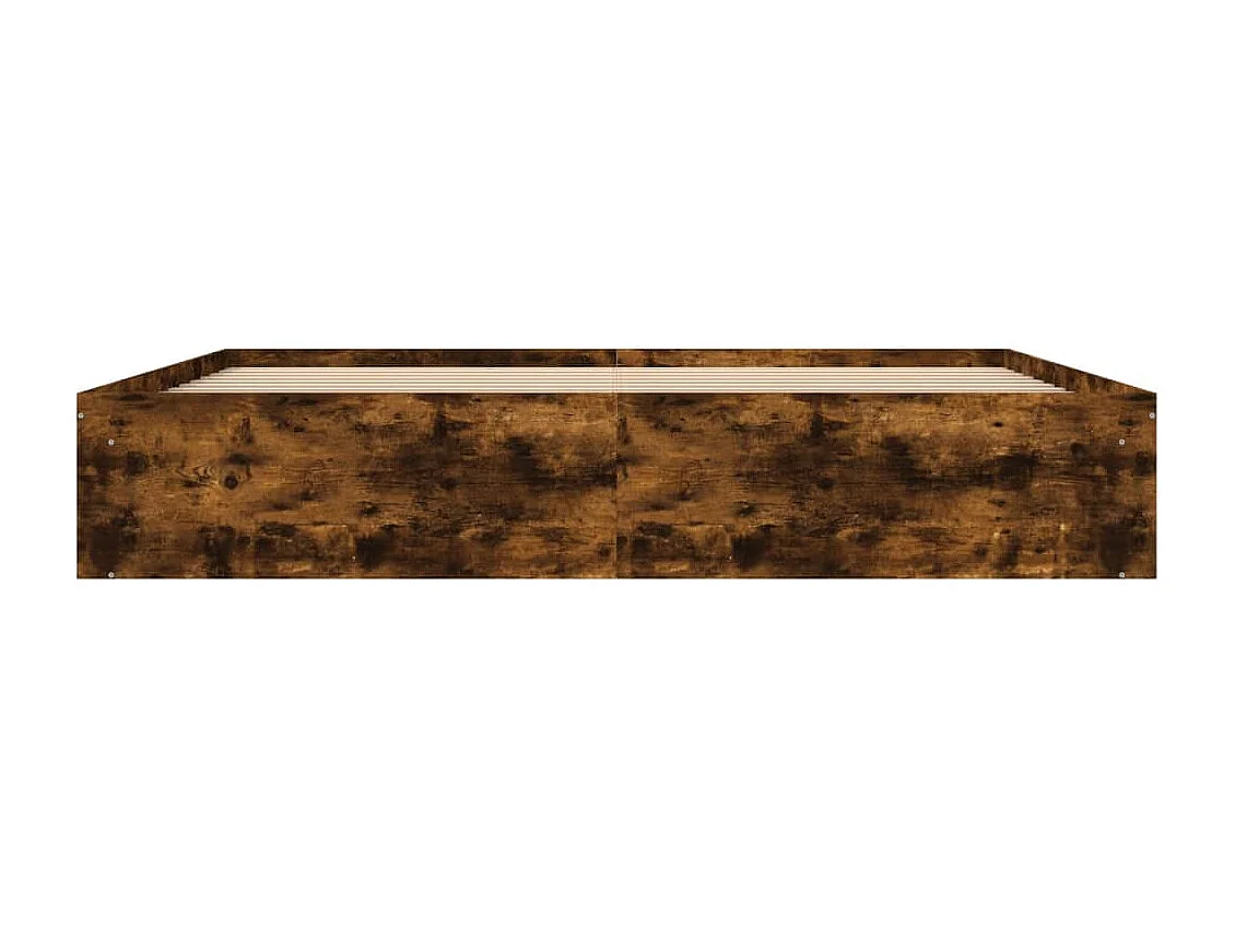 Cadre de lit chêne fumé 200x200 cm
