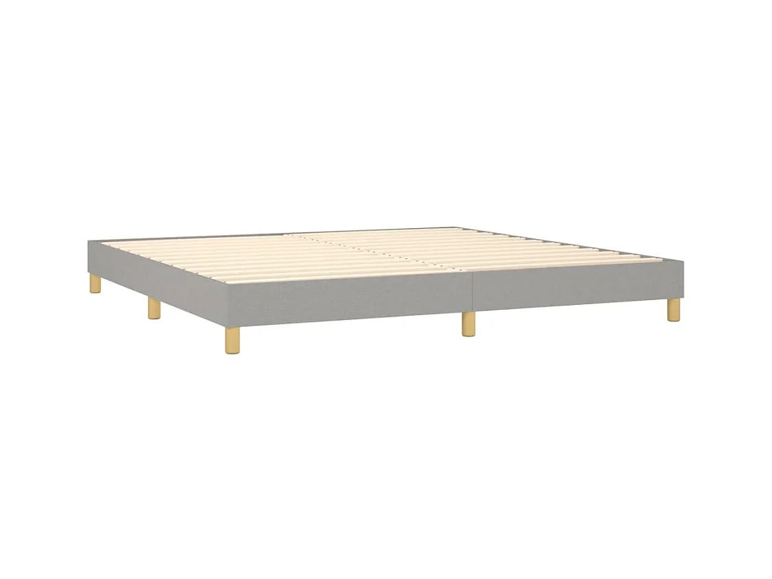 Boxspring met matras stof lichtgrijs 200x200 cm