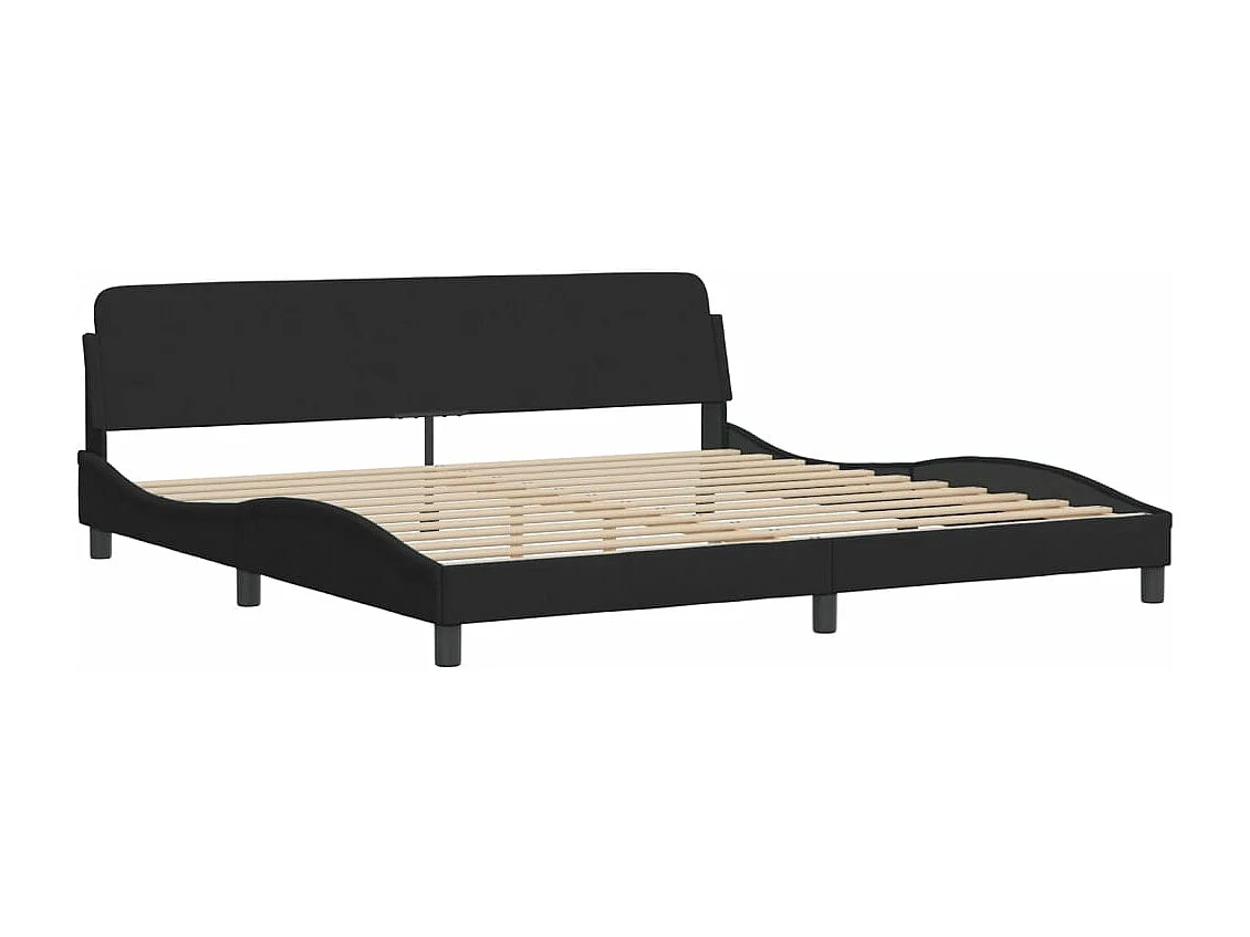 Cama com colchão 200x200 cm veludo preto