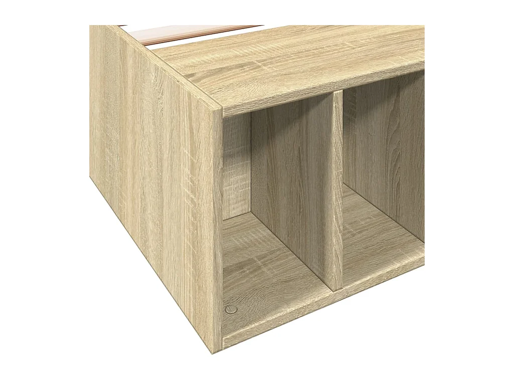 Estrutura de cama 90x200cm derivados de madeira carvalho sonoma