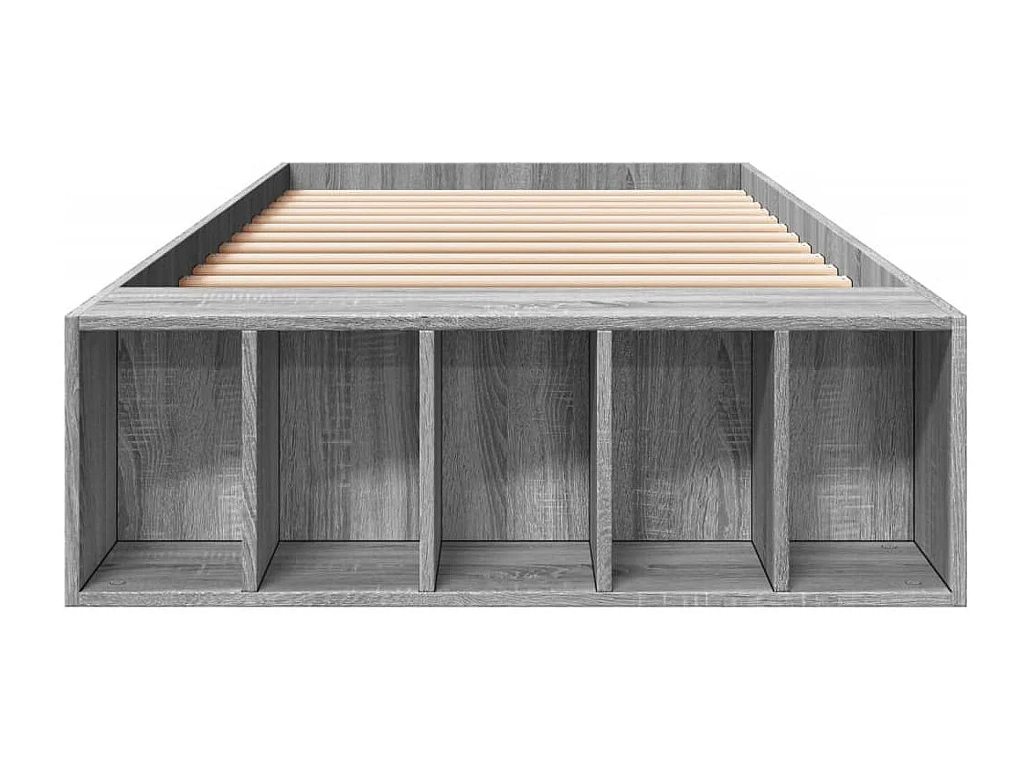 Estrutura cama 90x190 cm derivados de madeira cinzento sonoma