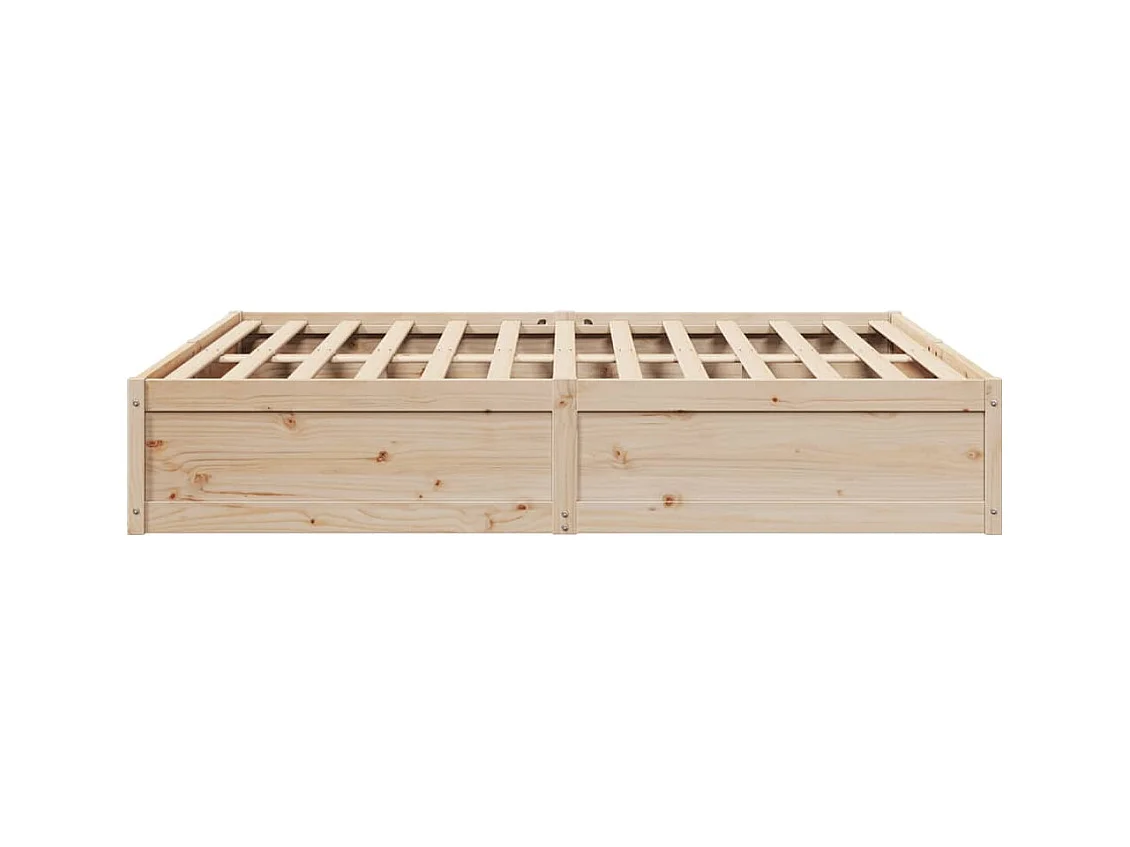 Cadre de lit 200x200 cm bois de pin massif