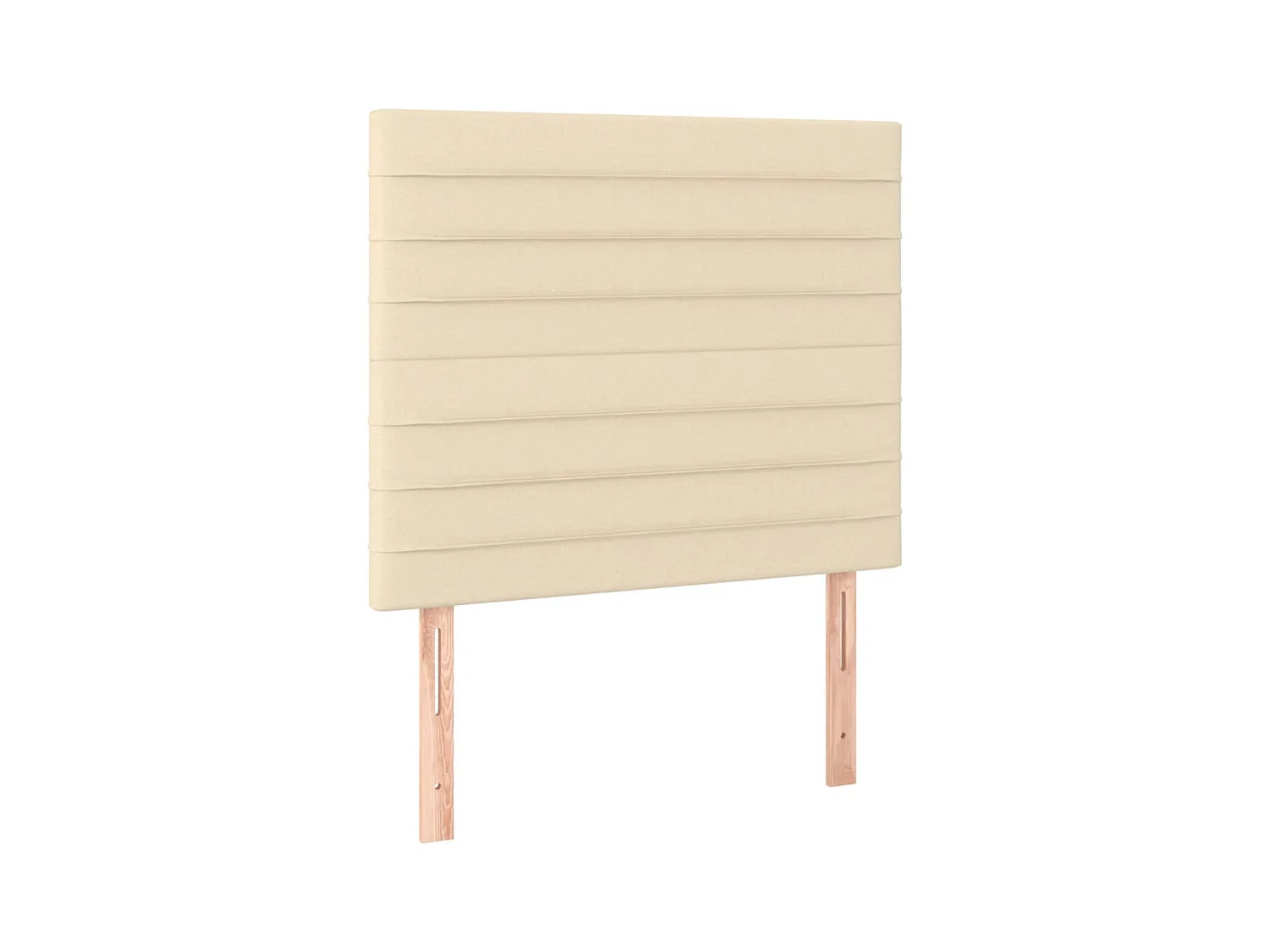 Cama box spring con colchón tela color crema 100x200 cm