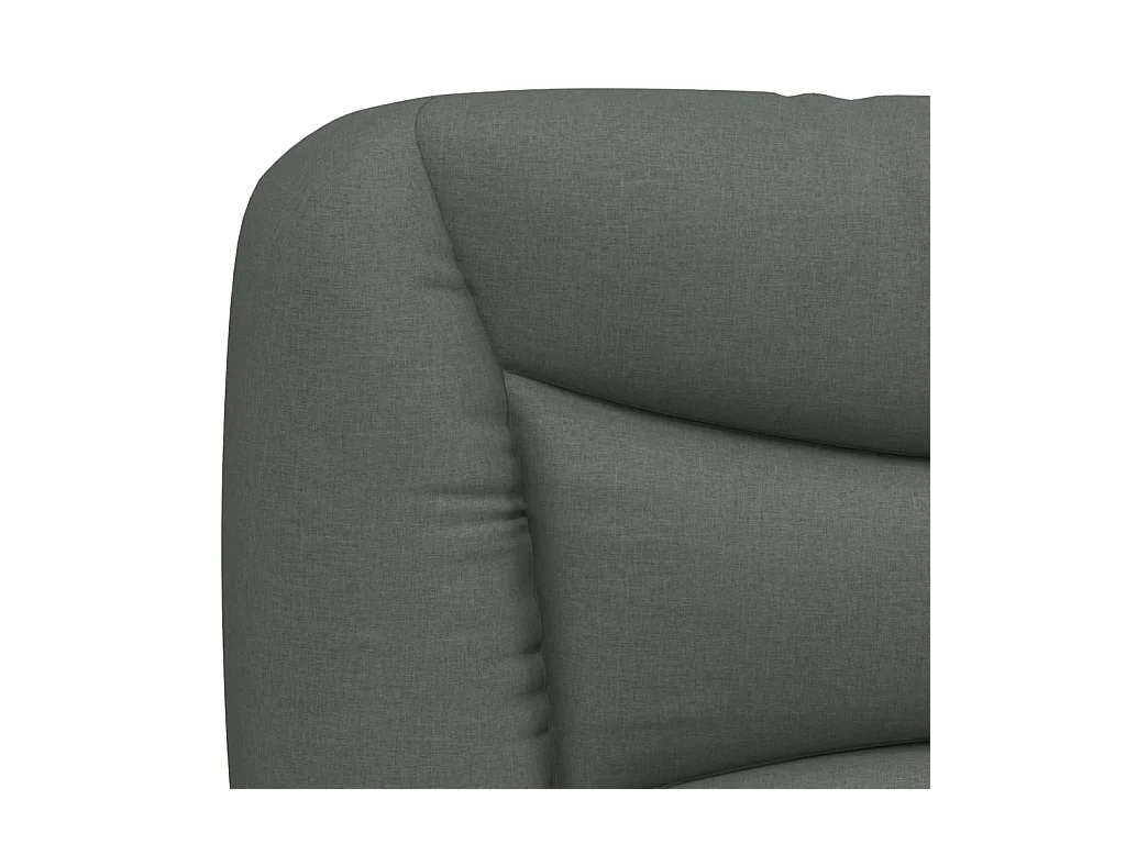 Lit avec matelas gris foncé 140x200 cm tissu