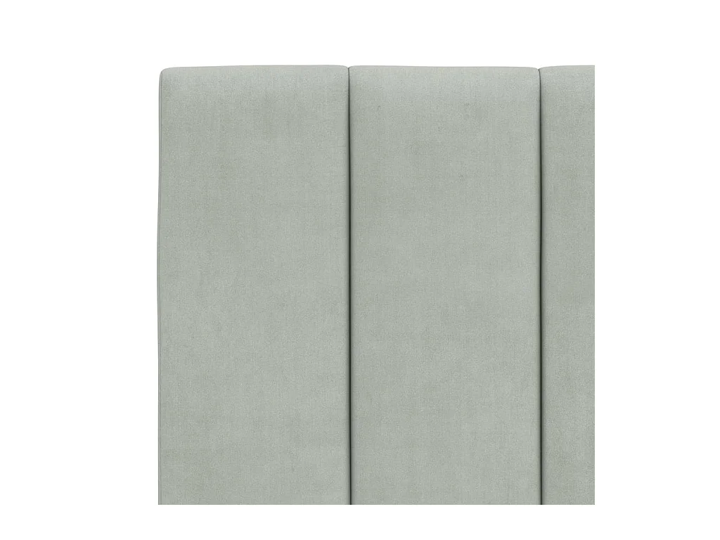 Lit avec matelas gris clair 140x200 cm velours