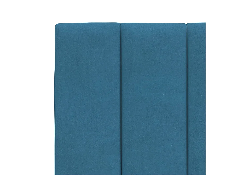 Lit avec matelas bleu 140x200 cm velours