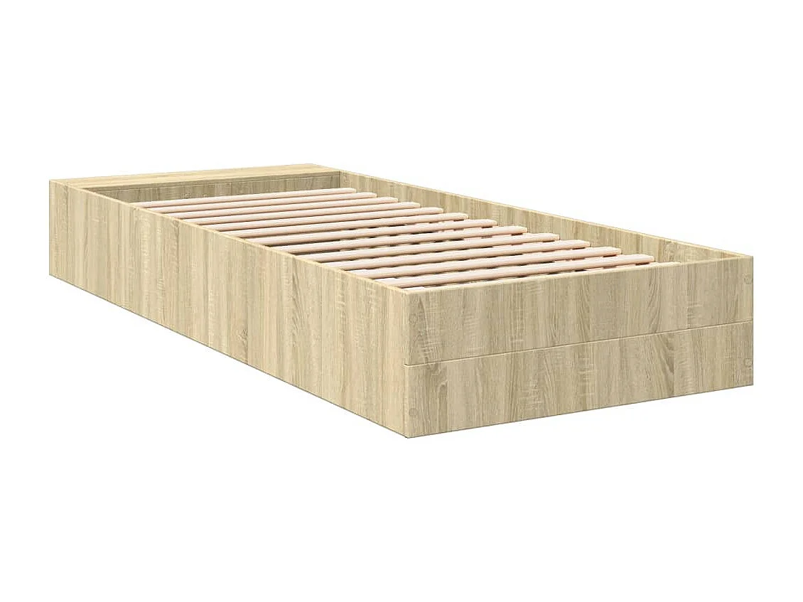 Estructura de cama madera de ingeniería roble Sonoma 100x200 cm