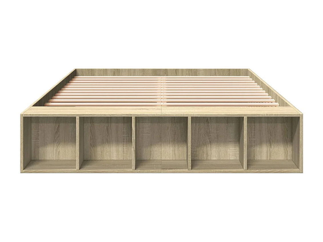 Cadre de lit chêne sonoma 150x200 cm bois d'ingénierie
