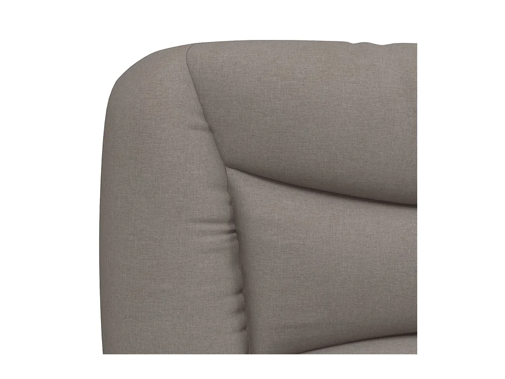 Lit avec matelas taupe 140x200 cm tissu