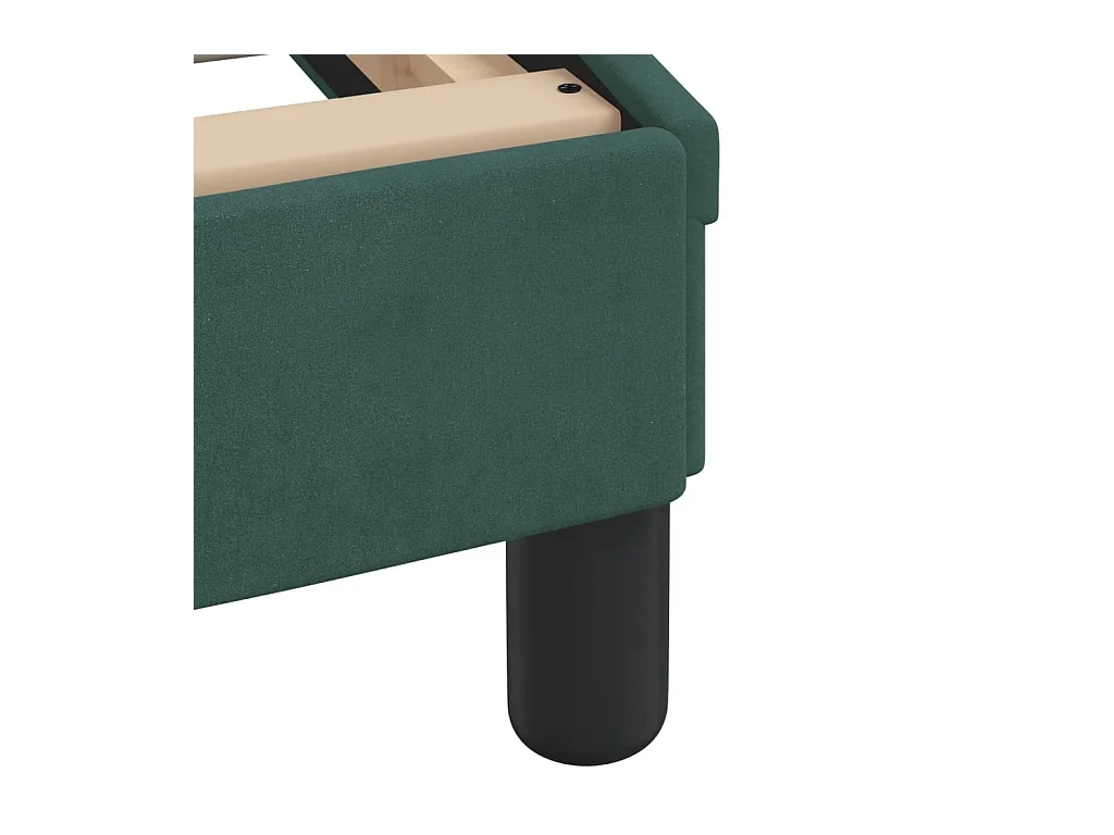 Lit avec matelas vert foncé 200x200 cm velours