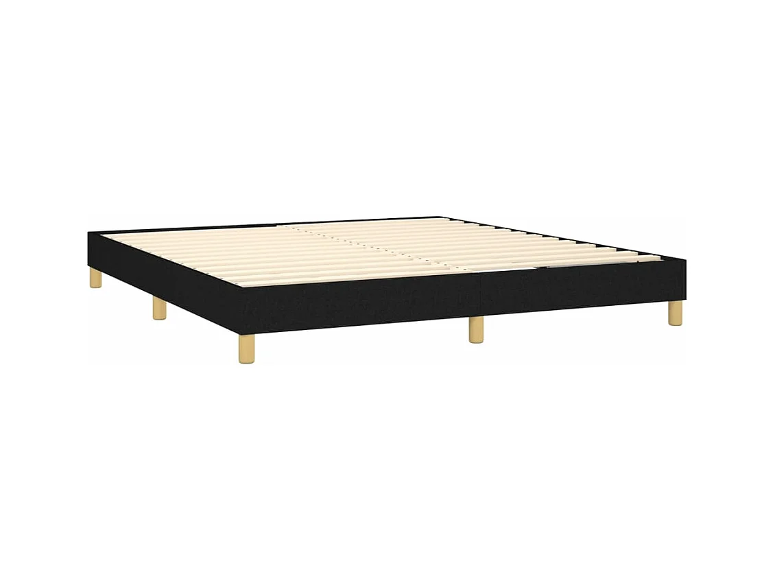 Cama com molas/colchão 180x200 cm tecido preto