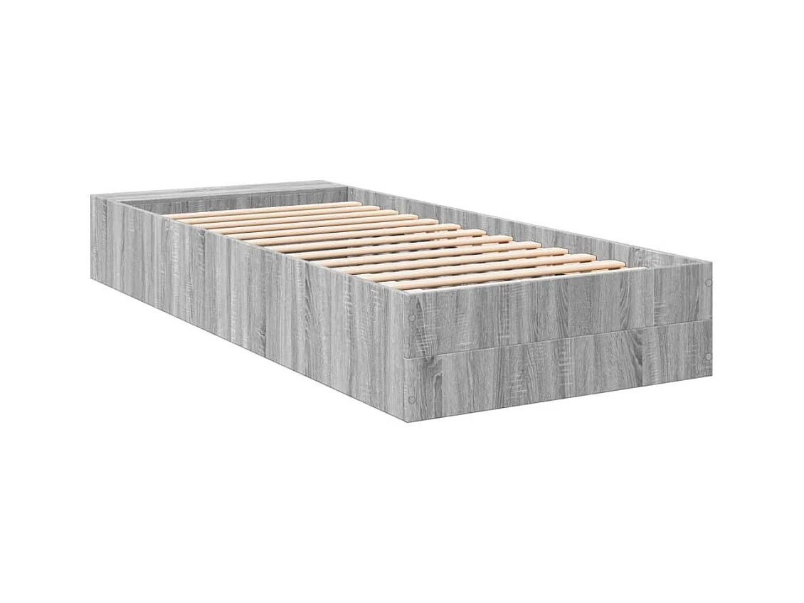 Cadre de lit sonoma gris 90x200 cm bois d'ingénierie
