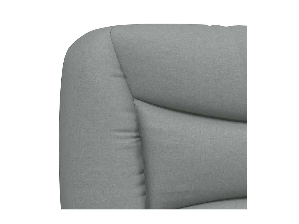 Lit avec matelas gris clair 140x190 cm tissu