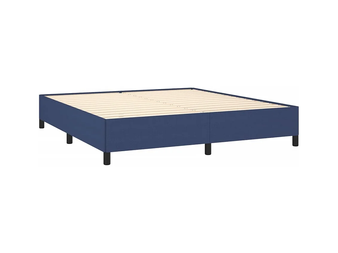 Lit à sommier tapissier avec matelas Bleu 160x200 cm Tissu