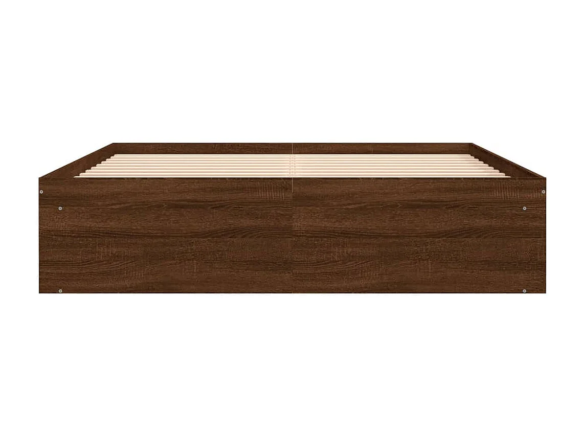 Estrutura de cama 140x200 cm carvalho castanho