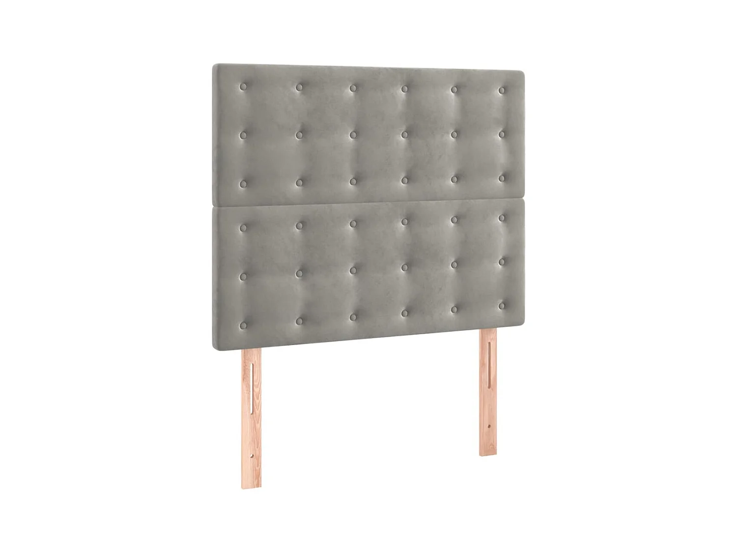 Lit à sommier tapissier et matelas Gris clair 80x200 cm Velours