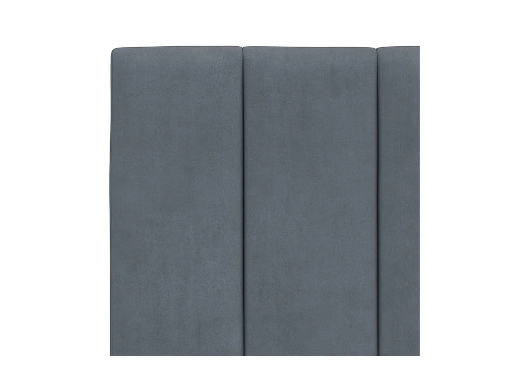 Cama con colchón terciopelo gris oscuro 180x200 cm