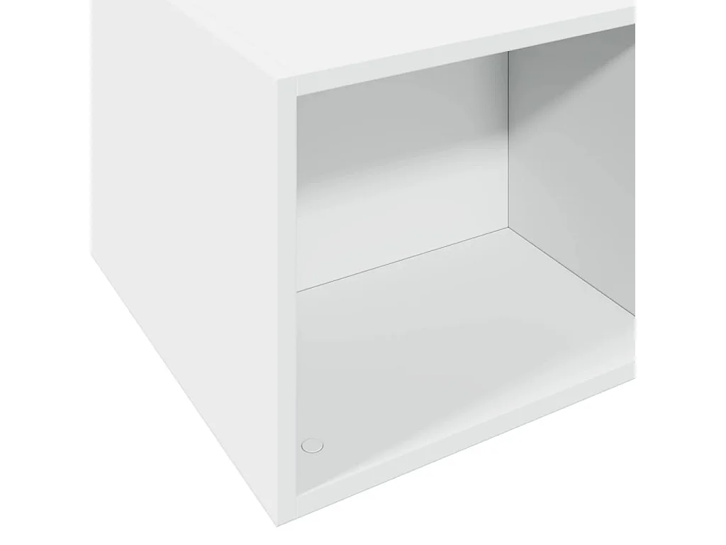 Cadre de lit blanc 160x200 cm bois d'ingénierie