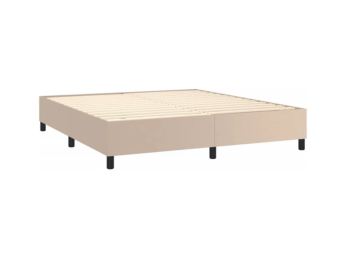 Lit à sommier tapissier avec matelas Cappuccino 160x200 cm