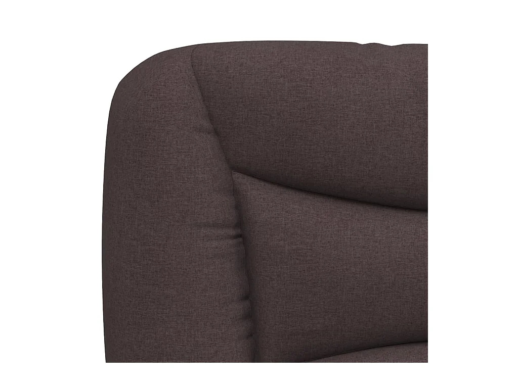 Cama com colchão 140x190 cm tecido castanho-escuro