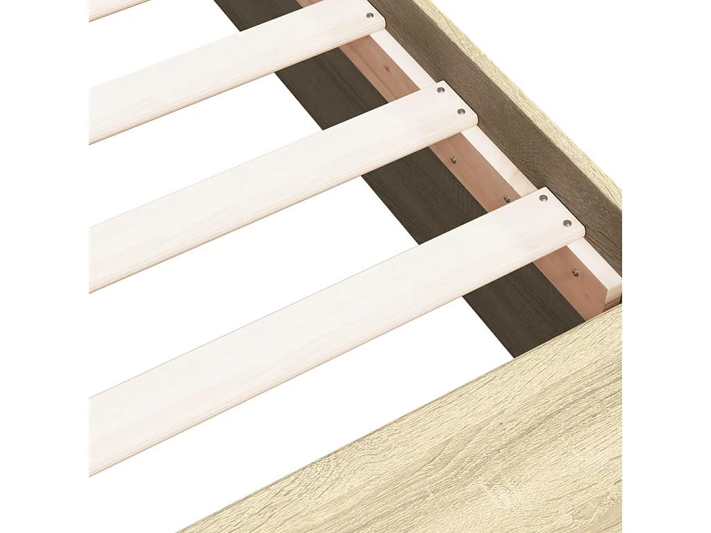 Estructura de cama madera de ingeniería roble Sonoma 75x190 cm